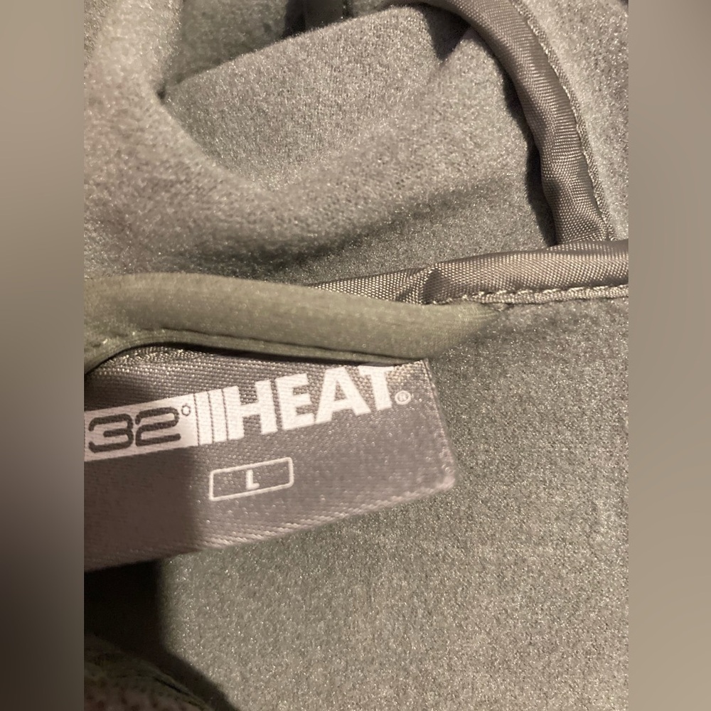 NWT 32 Degrees Heat Softshell Hoodie Jacket Olive Green Full Zip LARGE - Picture 3 of 9